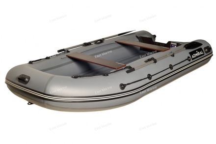 Лодка надувная под водомёт ADMIRAL 410-JET c НДНД/Тонель 4,1м серый