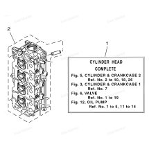 Головка блока цилиндров  Yamaha F70A    6CJ-W009A-00-9S
