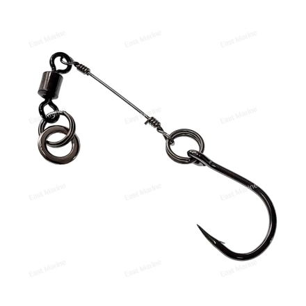 Крючок для пилькера OF-HP11 металлический поводок с вертлюгом