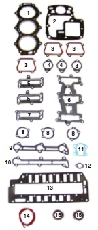 Прокладки, к-т, Mercury SportJet 90     500-109