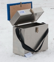 Ящик  для зимней рыбалки  СТЭК с 2-мя отделениями алюминевый 28л  0,40х0,39х0,18м