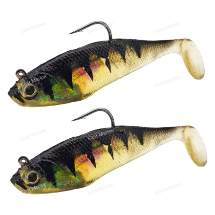 Виброхвост с джигголовкой STORM 100мм 21гр black/clear 2шт