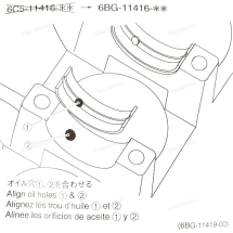 Вкладыш коренной (зелёный)  F40-F60    6BG-1140A-30