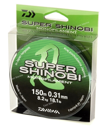 Леска монофильная DAIWA SUPER SHINOBI 0,31мм/150м/кг св/зелёный