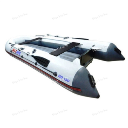Лодка надувная моторная ALTAIR HD410 с НДНД белый/серый