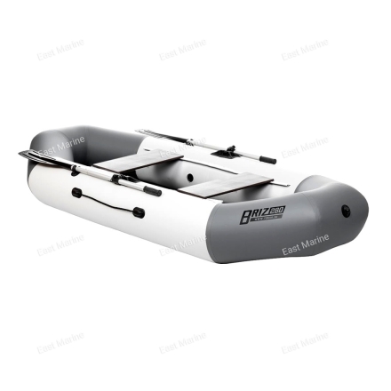 Лодка надувная гребная Бриз 280 белый/серый 2,8м