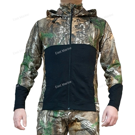 Толстовка с капюшоном TERRAMAR Black+RealTree L р.48-50 камуфляж/лес