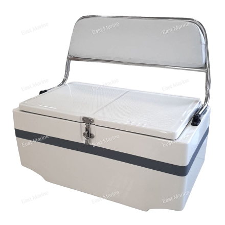 Сиденье-рундук с крышкой и мягкой спинкой EM390, EM450. Цвет белый