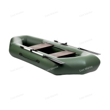 Лодка надувная гребная Бриз А260 с надувным дном 2,6м зелёный