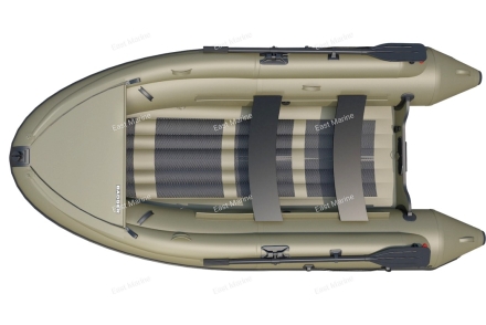 Лодка надувная моторная BADGER AIR LINE ARL420S-OLIVE НДНД 4,2м с штормовым бортом