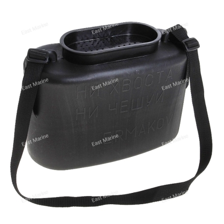 Кан для рыбы 10 литров чёрный (027670)